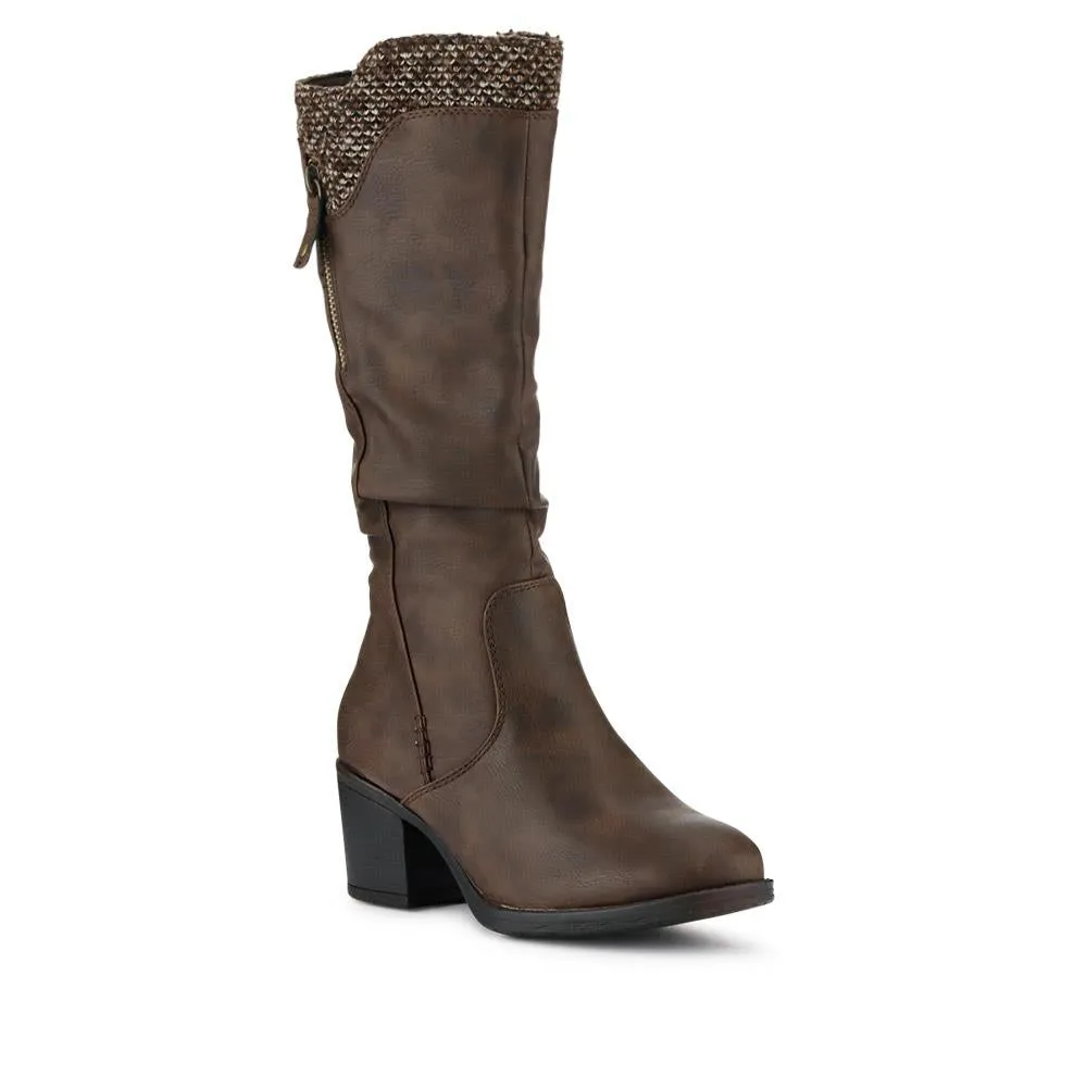 Tall Block-Heeled Long Boots - WOIL40025 / 326 605